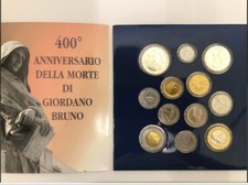 2000 REPUBBLICA ITALIA DIVISIONALE G. BRUNO 12 MONETE FDC 
