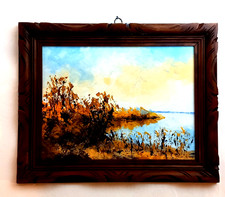 Huile couteau automne - huile, "automne