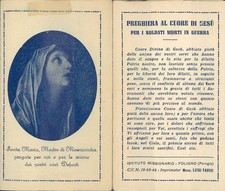  WW2 RARO SANTINO MILITARE CON