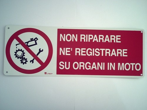 Cartello segnaletica cantiere