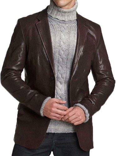 Giacca blazer uomo pelle - , due
