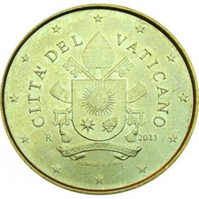 Moneta  50 Centesimi Città Del Vaticano 2023 - STEMMA SOVRANO DELLO STATO  RARA