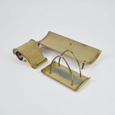 Vintage Brass Desk Set - Fire