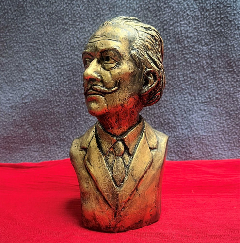 Busto dali salvador dorato - busto,