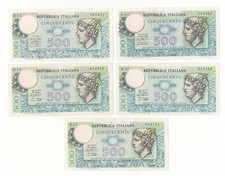 LOTTO X 5  500 LIRE MERCURIO