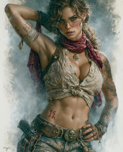 Camicetta lara croft tatuata - lara,