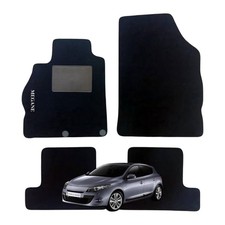 Set Tappeti Moquette Adatti per RENAULT Megane III dal 2008 - (con 2 Attacchi)