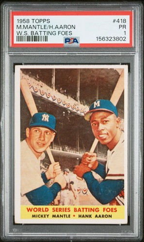 Mickey mantle hank aaron 1958 - aaron,