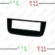 MASCHERINA RADIO 1 DIN FIAT PUNTO EVO 2009 IN POI ADATTATORE UN DIN NERO LUCIDO