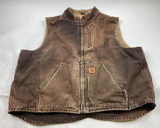 Gilet uomo Carhartt marrone foderato sherpa finto collo taglia 2XL