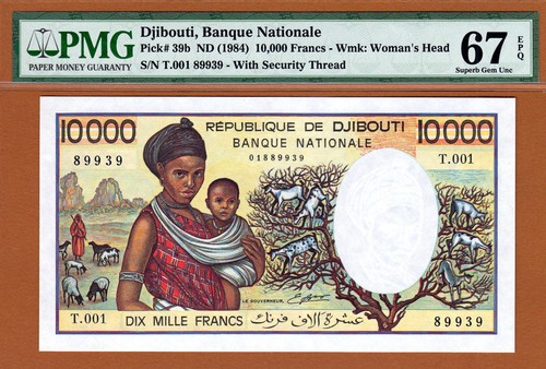 Gibuti 10000 franchi 1984 - 10000, nd-1984