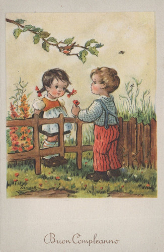 Cartolina augurale buon - cartolina,
