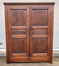 ANTICO ARMADIO PIEMONTESE legno pioppo FORMELLE epoca 1800 GUARDAROBA DISPENSA