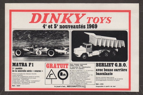 1969 dinky toys matra - 1969, f1