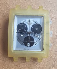 Swatch 31,8 MM Orologio Vintage Funzionante Chrono SUEK400 Cassa Rotta