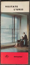 VISITATE L'U.R.S.S. - Guida turistica, brochure con foto e mappe pieghevoli 1963