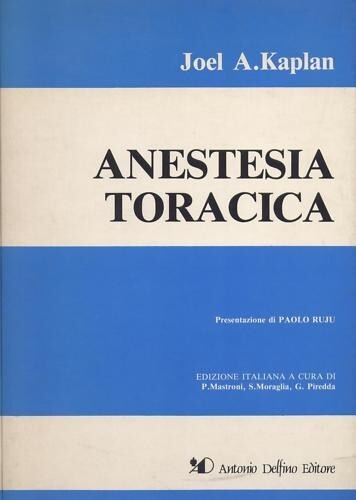 Kaplan anestesia toracica - anestesia,