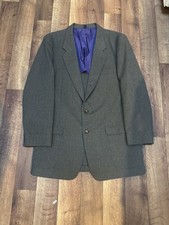 Giacca blazer vintage Patagonia marrone grigio spina di pesce lana fodera viola vintage  