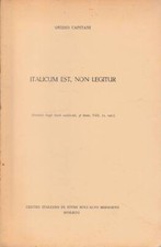 Italicum est, non legitur. . Ovidio Capitani. 1967. .