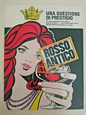 Pubblicità advertising vintage aperitivo ROSSO ANTICO grande formato 1970