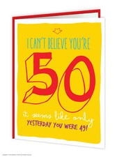 Biglietto divertente 50°