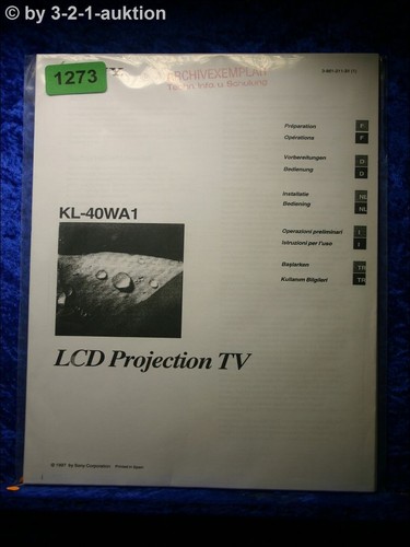 Sony manuale 40wa1 - manuale, kl