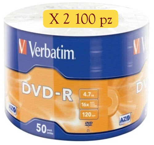 100 dvd verbatim vergini - dvd,