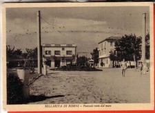 CARTOLINA BELLARIVA DI RIMINI  VIAGGIATA  1953 PIAZZALE VISTO DAL MARE REGALO