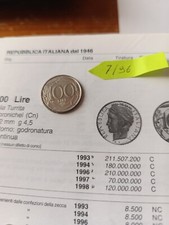 moneta da 100 lire del 1996