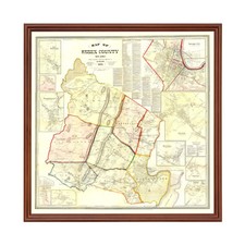 Vecchia mappa della contea di