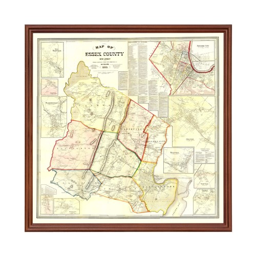 Vecchia mappa della contea - , di