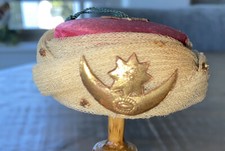 Antique Indian Middle Eastern Muslim Arab doll Mayur original Hat Crescent Moon