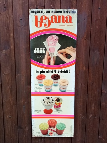 Tabella insegna gelati - insegna,