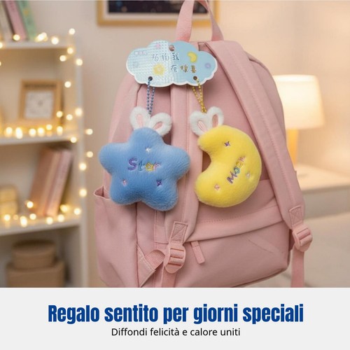 Portachiavi peluche lepre luna