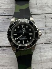 Cinturino in gomma svasata vulcanizzata verde 20 mm per orologi Rolex ceramica Submariner
