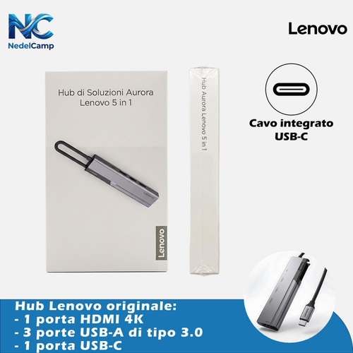 Hub usb lenovo multiporta - usb-c,