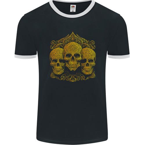 Shirt ringer goth ornate - t-shirt,