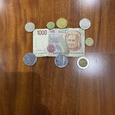 BANCONOTA MILLE 1000 LIRE MONTESSORI RARA 3 OTTOBRE 1990 + MONETE RARE