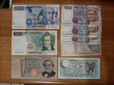 500 1000 5000 10000 LIRE  VOLTA BELLINI M Polo Montessori  Verdi Lotto Alta cons