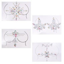 Set 4 gioielli seno strass