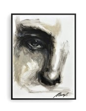 Margotz (1995, Italy) "Scrivo di sguardi" tec.mista su cartoncino 40x30 cm