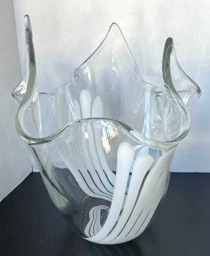 Vaso fazzoletto barbini murano - vaso,
