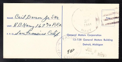 Wwii sailor mail - mail, unit