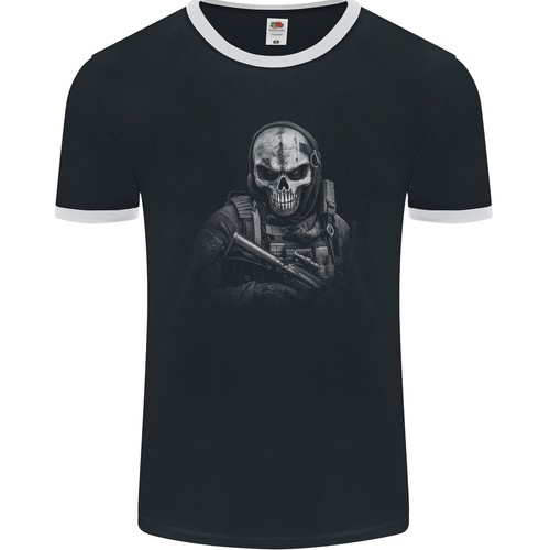 Maglietta ringer uomo skull - maglietta,