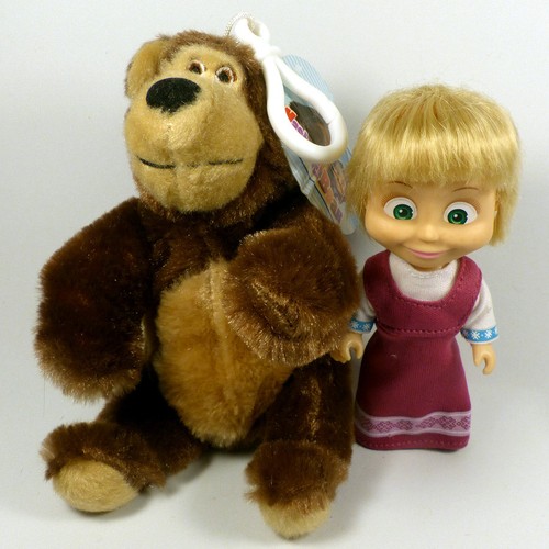 Masha orso peluche clip - masha,
