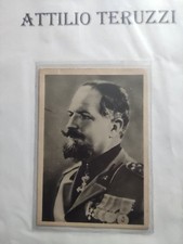 Autografo PNF AOI RSI ATTILIO TERUZZI MINISTRO DELLE COLONIE MILITARE POLITICO