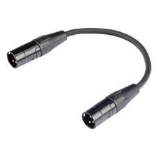 Proel CHLP335LU015 Cavo audio con Cannon XLR 3P a Cannon XLR 3P, da 0,15mt, Nero