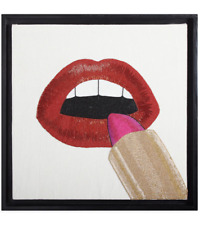 Jonathan Adler Opera d'arte Murale su Tela Rossetto con Perline