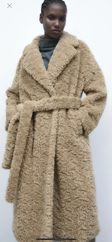 Cappotto lungo pile zara - in,