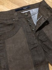JECKERSON Pants Size 31 tessuto Jeans + alcantara colore marrone ottimi